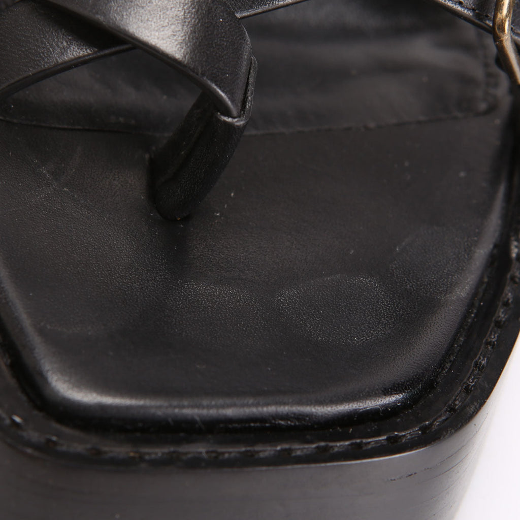 SAINT LAURENT Platz Platform Sandal Heels Size 39