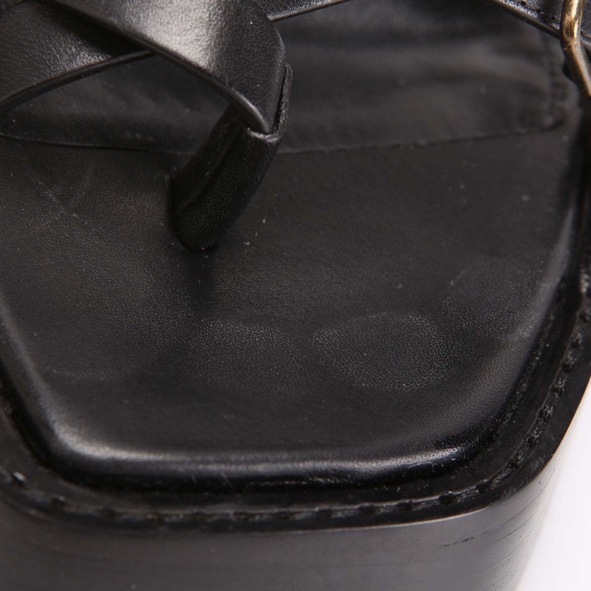 SAINT LAURENT Platz Platform Sandal Heels Size 39