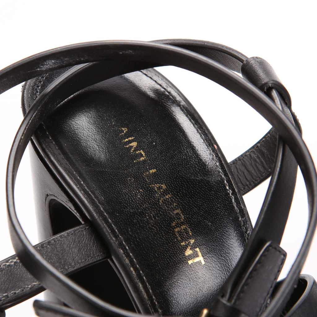 SAINT LAURENT Platz Platform Sandal Heels Size 39