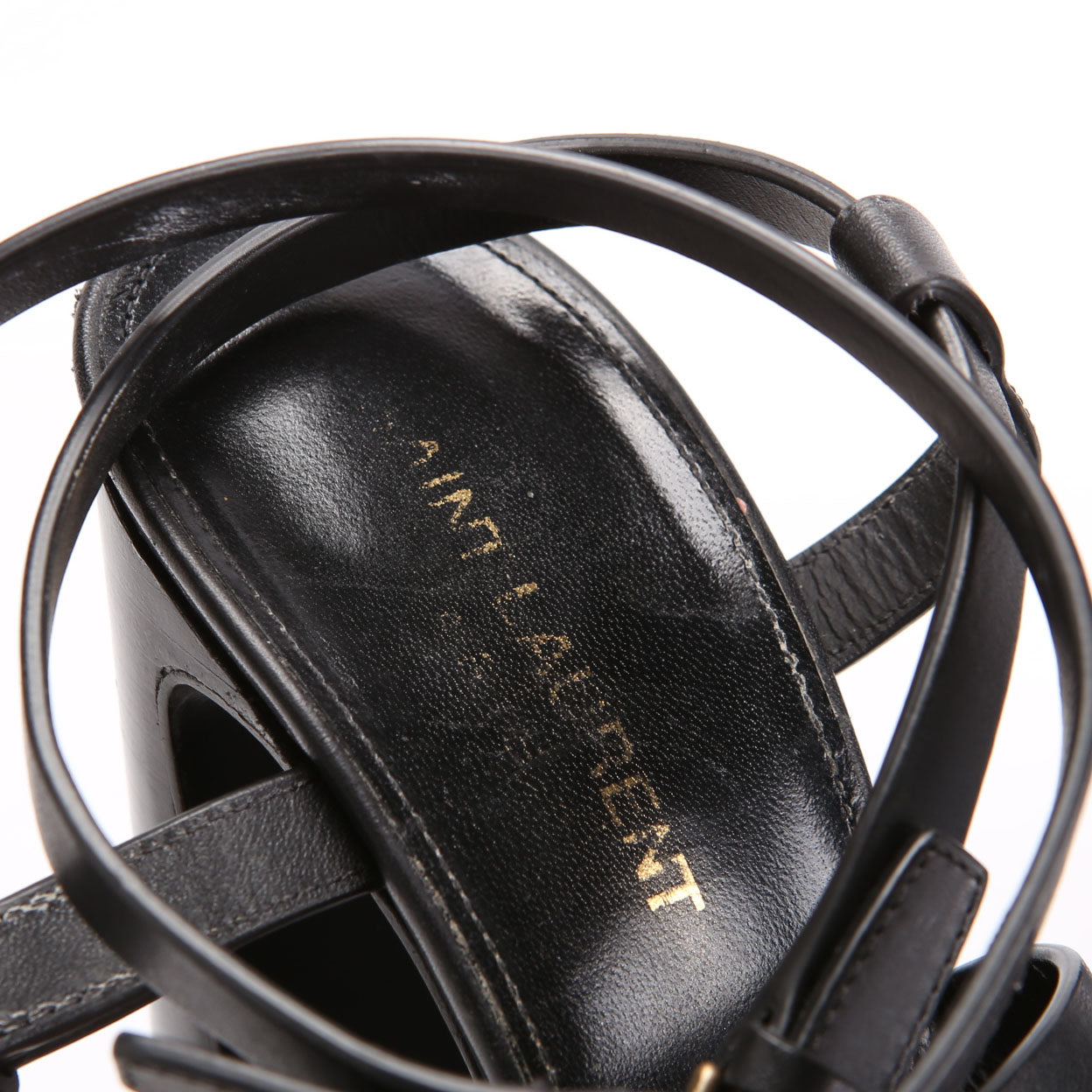 SAINT LAURENT Platz Platform Sandal Heels Size 39