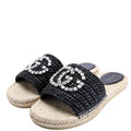 GG Cora Raffia Espadrille Slides Size 37.5