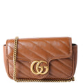 Gucci 476433 Marmont Leather Super Mini Flap