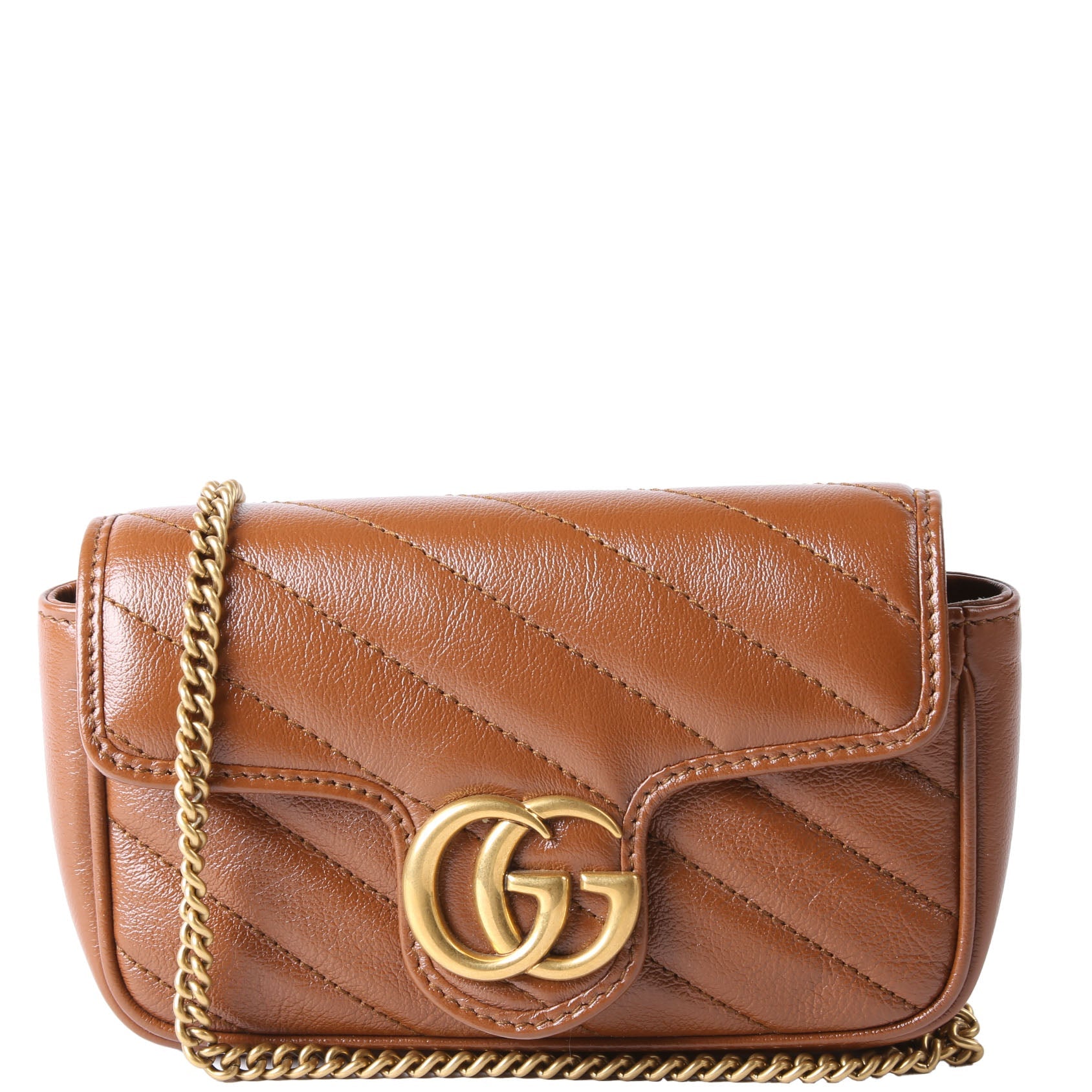Gucci 476433 Marmont Leather Super Mini Flap