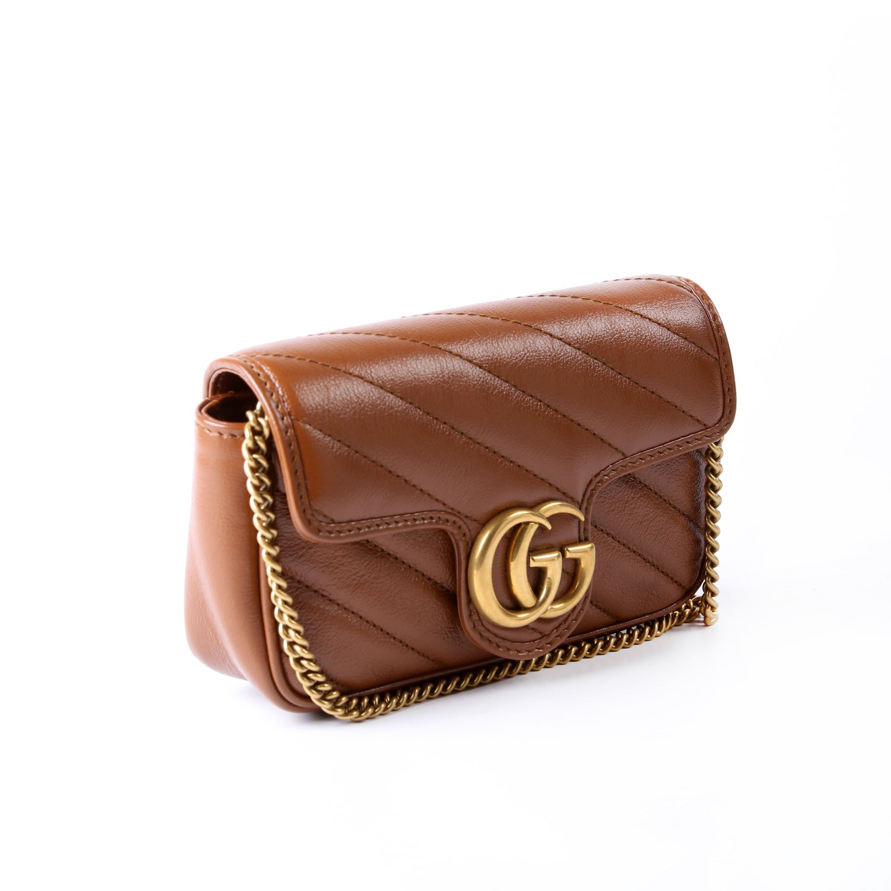 Gucci 476433 Marmont Leather Super Mini Flap