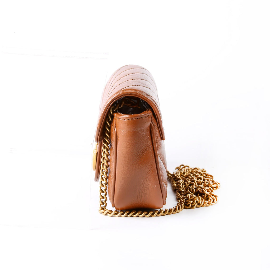 Gucci 476433 Marmont Leather Super Mini Flap