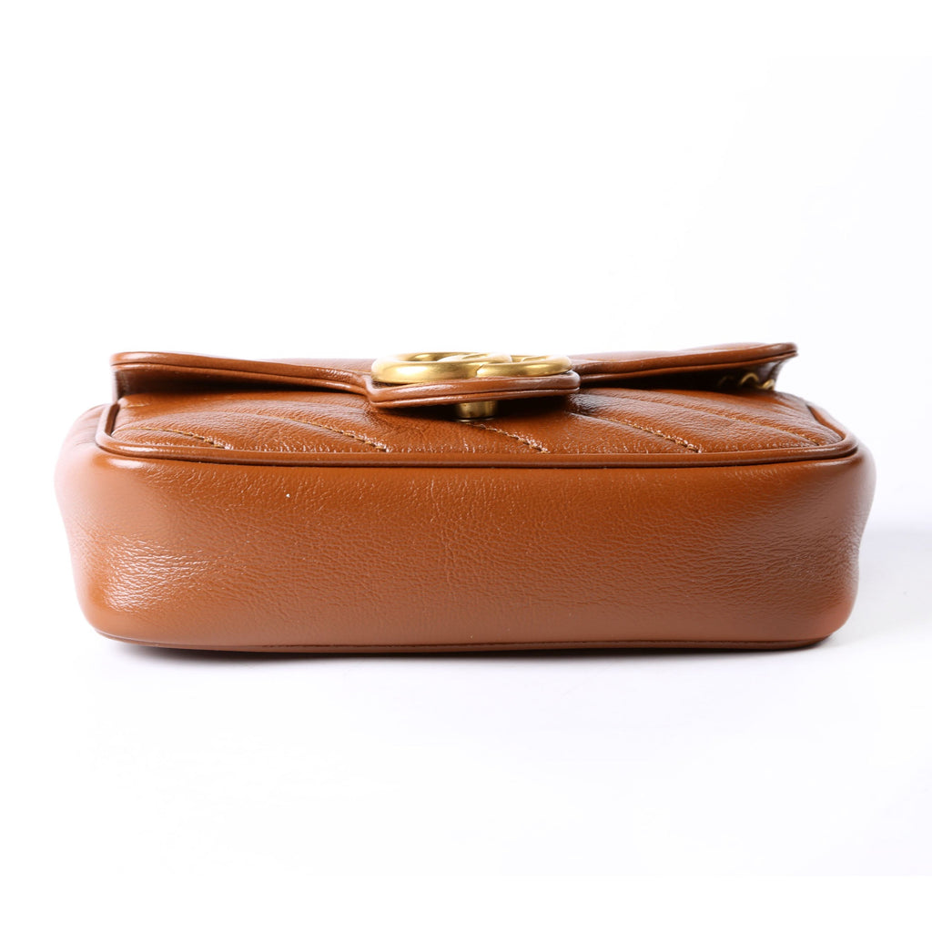 Gucci 476433 Marmont Leather Super Mini Flap