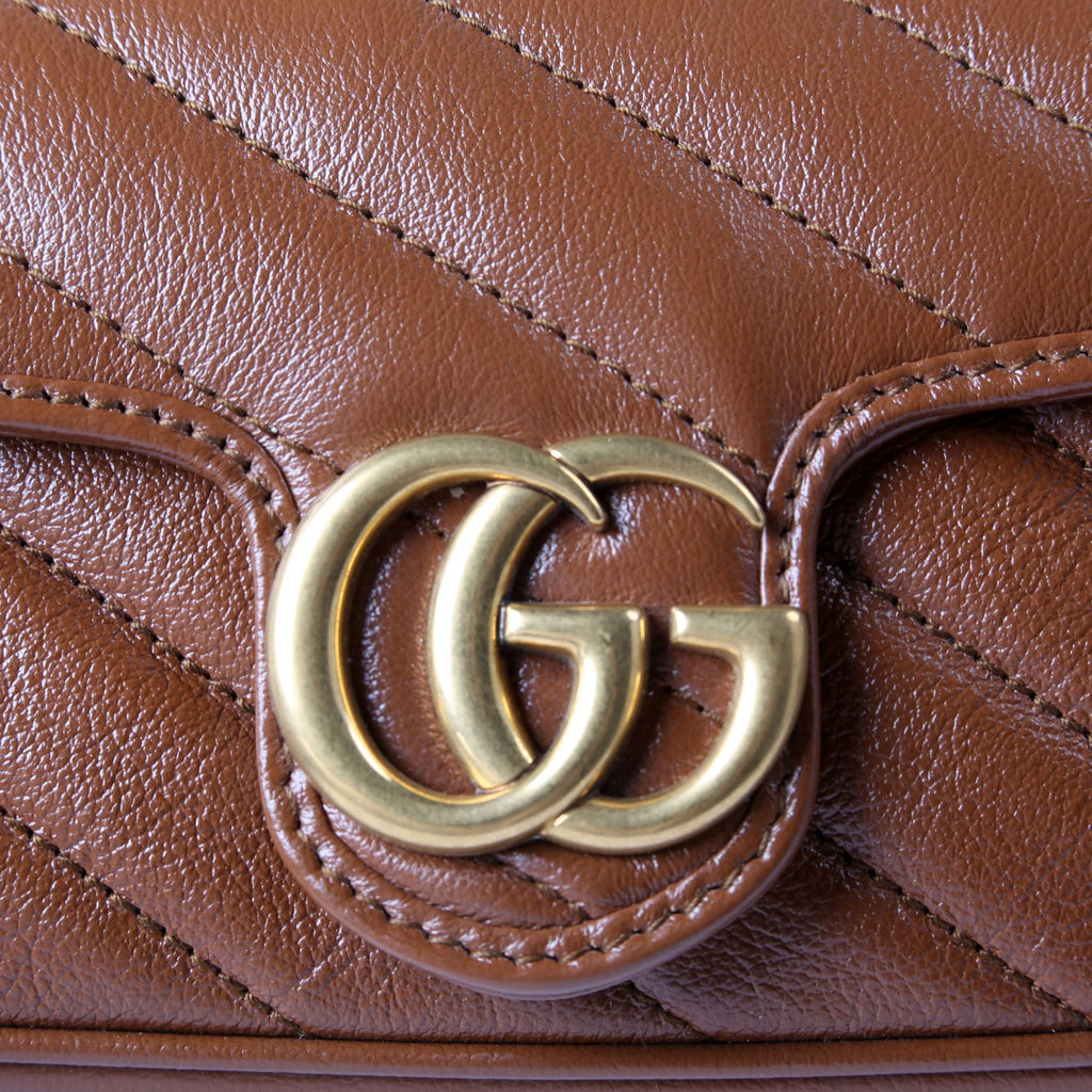 Gucci 476433 Marmont Leather Super Mini Flap