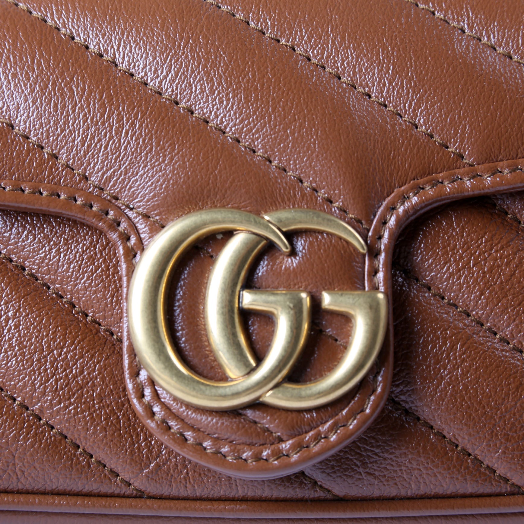 Gucci 476433 Marmont Leather Super Mini Flap