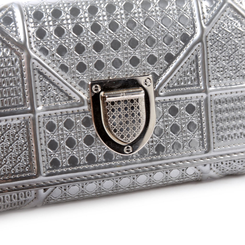 Dior Diorama Compact Wallet Silver