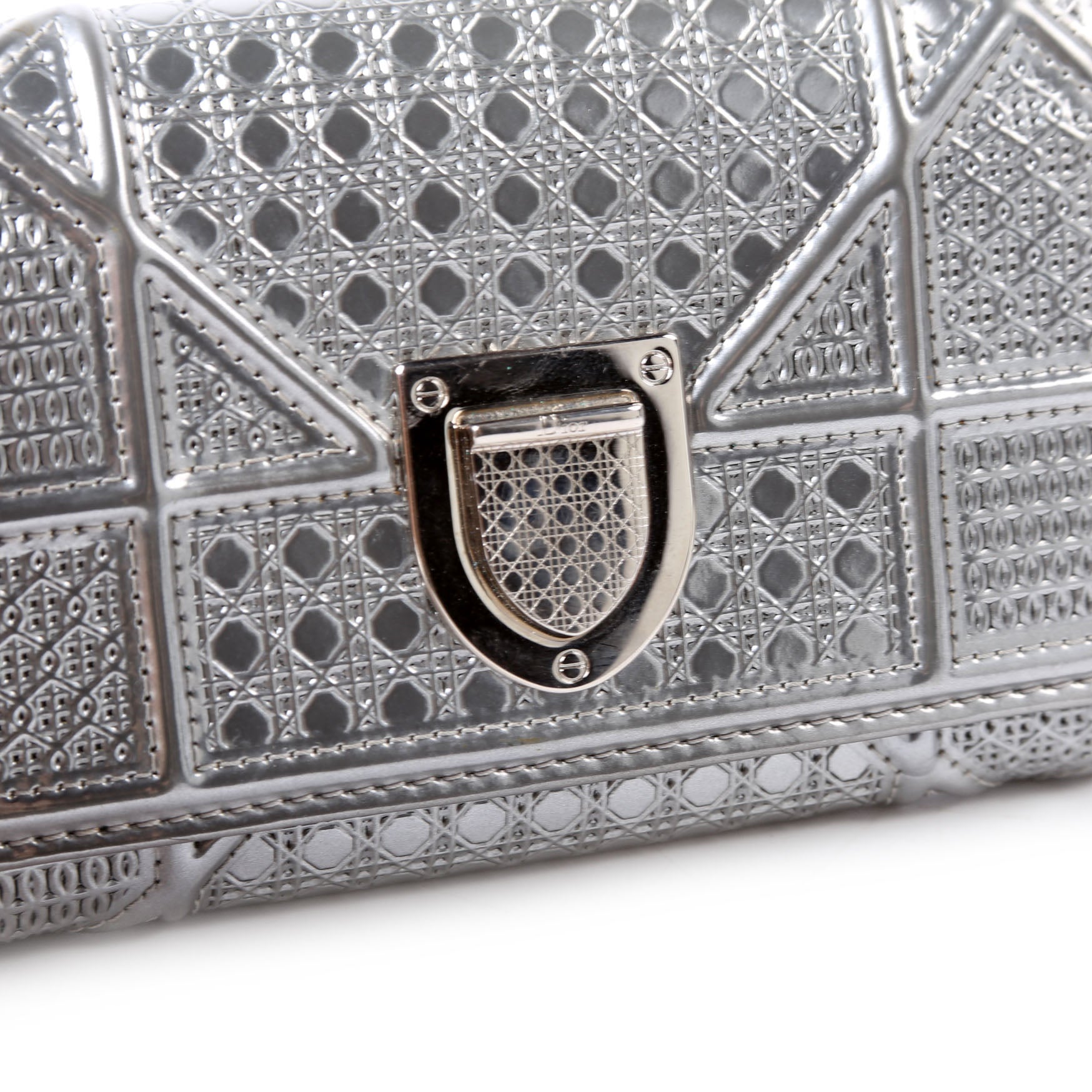 Dior Diorama Compact Wallet Silver