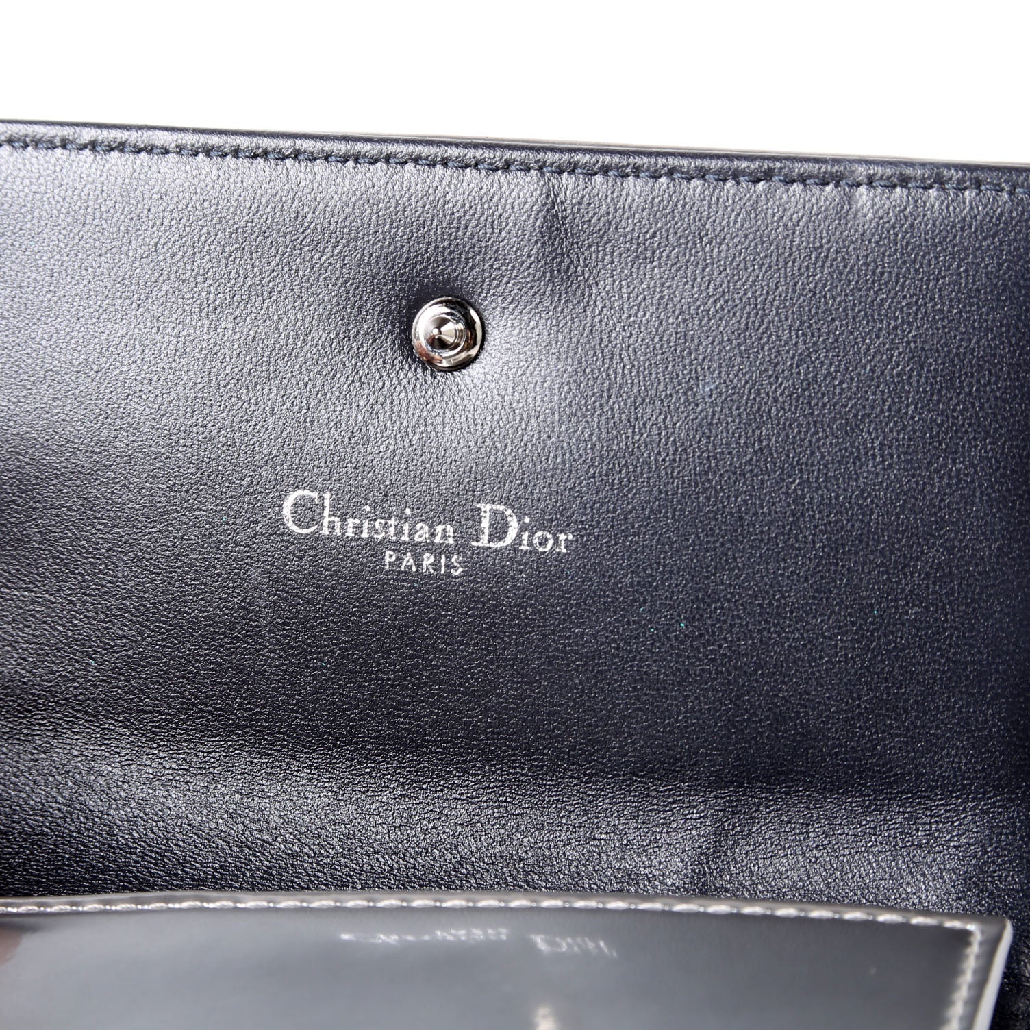Dior Diorama Compact Wallet Silver