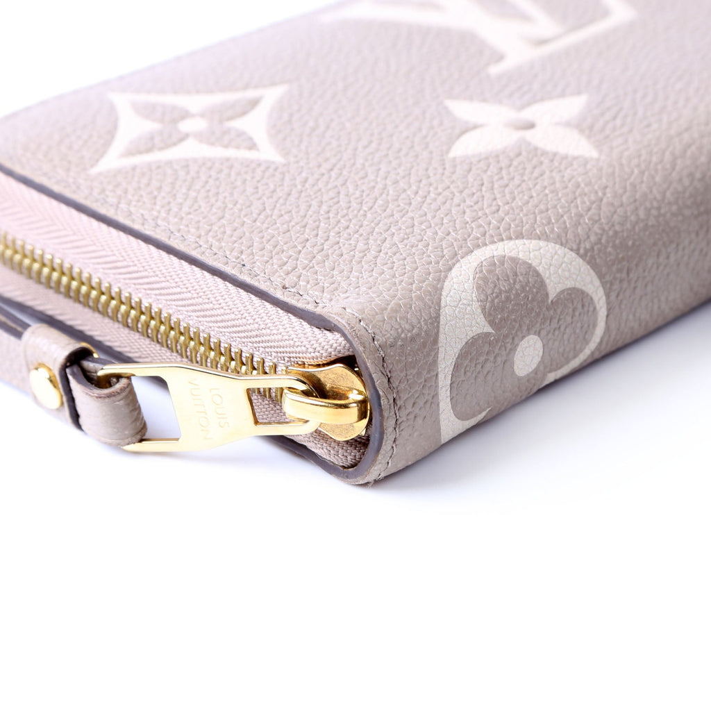 Zippy Wallet Bicolor Empreinte Turtledove