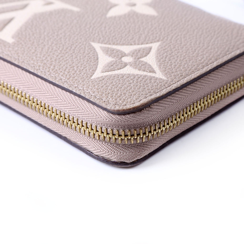 Zippy Wallet Bicolor Empreinte Turtledove