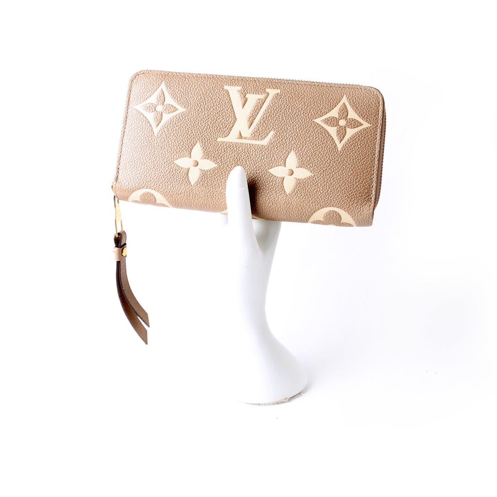 Zippy Wallet Bicolor Empreinte Turtledove