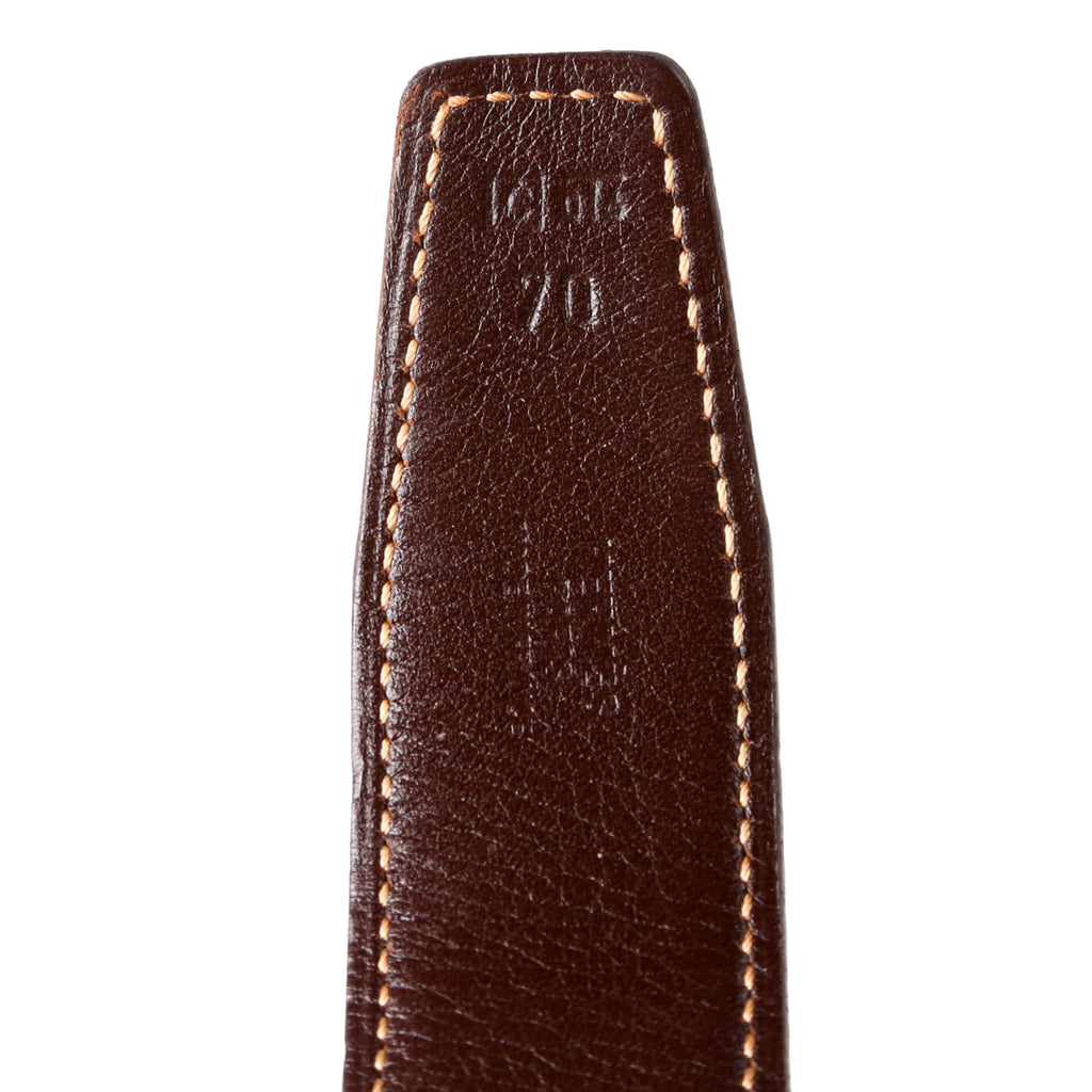 Hermes Constance H Reversible Belt Size 70 Tan