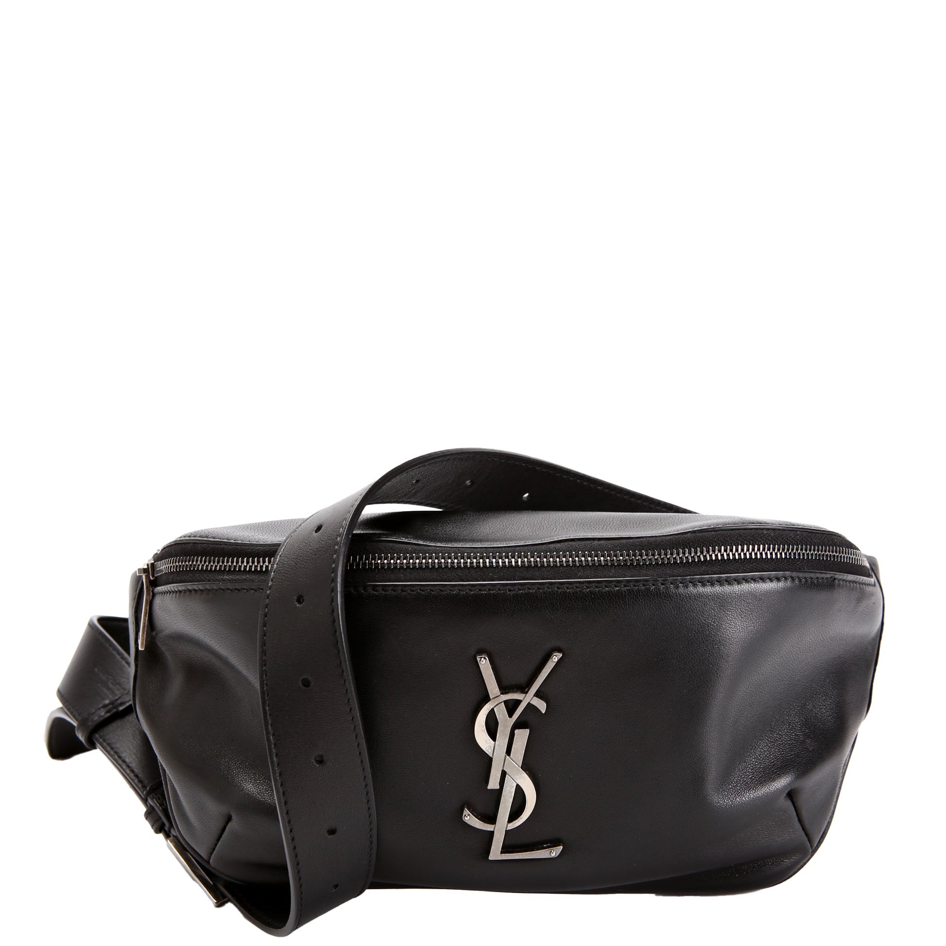 SAINT LAURENT Cassandre Belt Bag 589959 Black