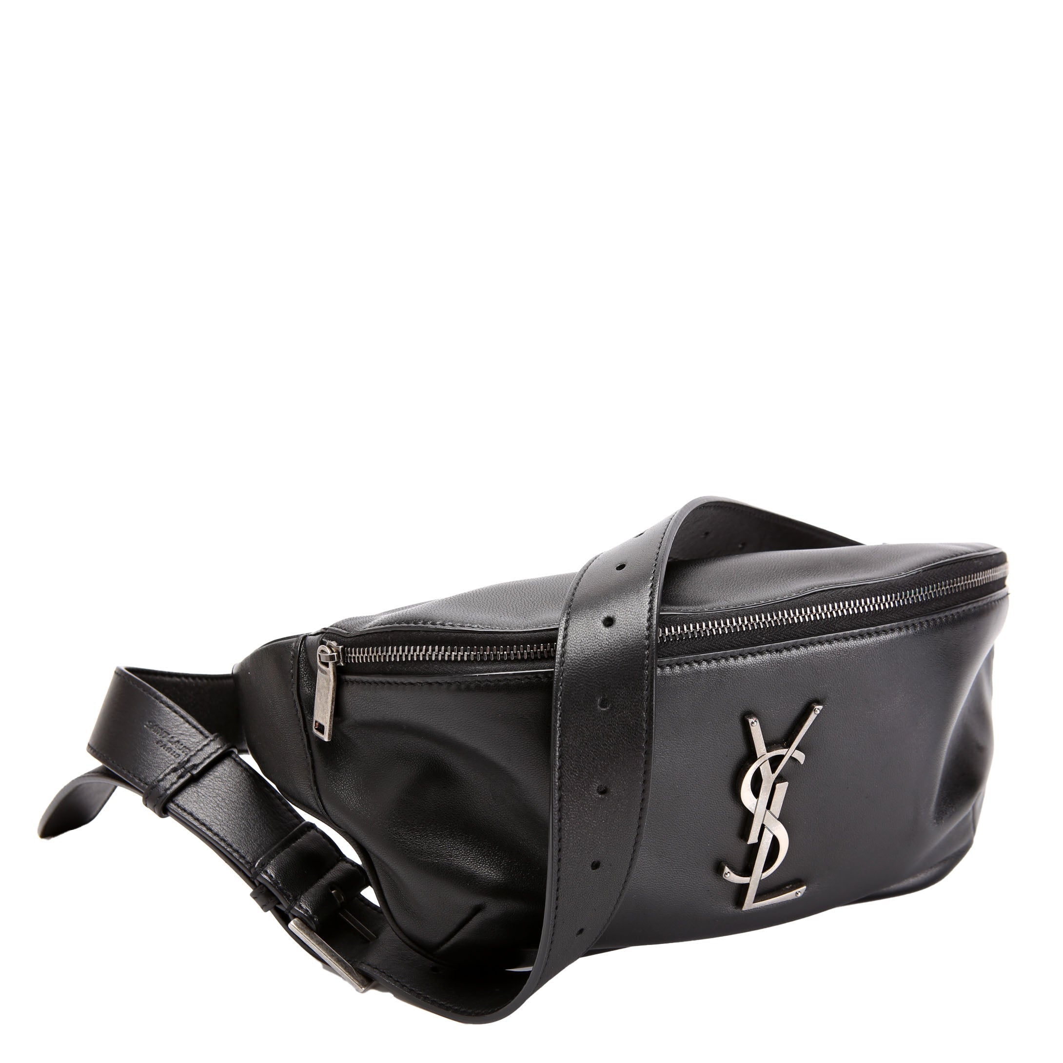 SAINT LAURENT Cassandre Belt Bag 589959 Black