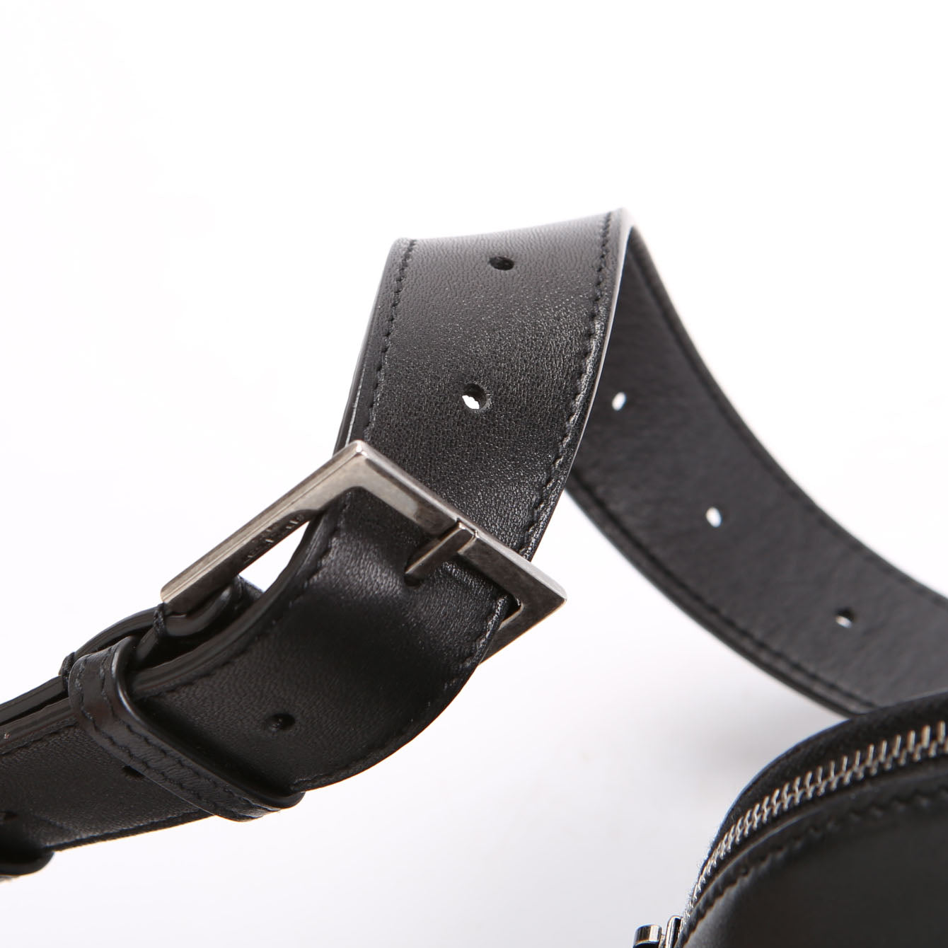 SAINT LAURENT Cassandre Belt Bag 589959 Black