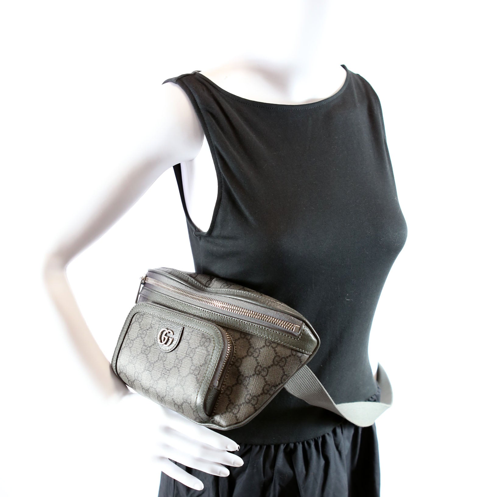 Gucci 733868 GG Supreme Ophidia Belt Bag Grey