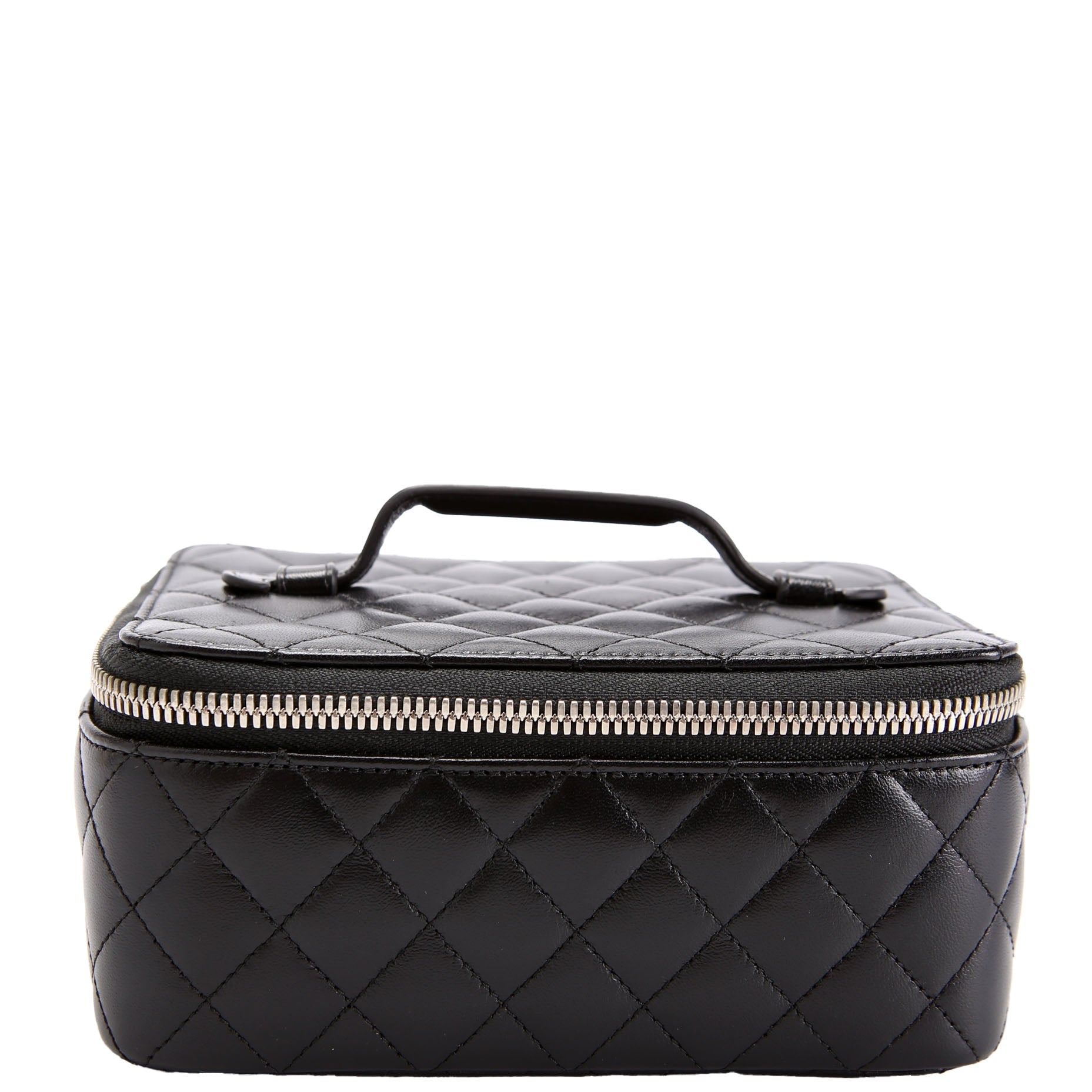 CC Quilted Jewelry Case Lambskin 15M Black