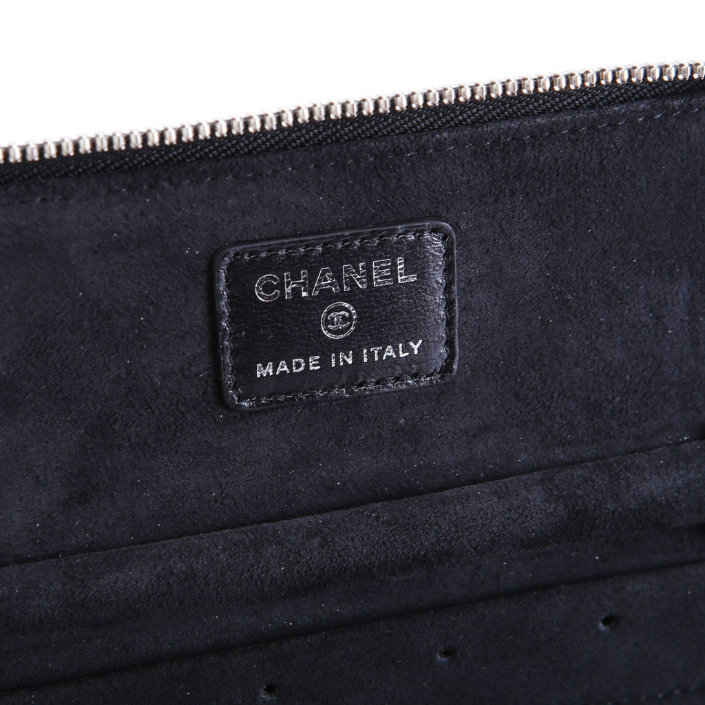 CC Quilted Jewelry Case Lambskin 15M Black