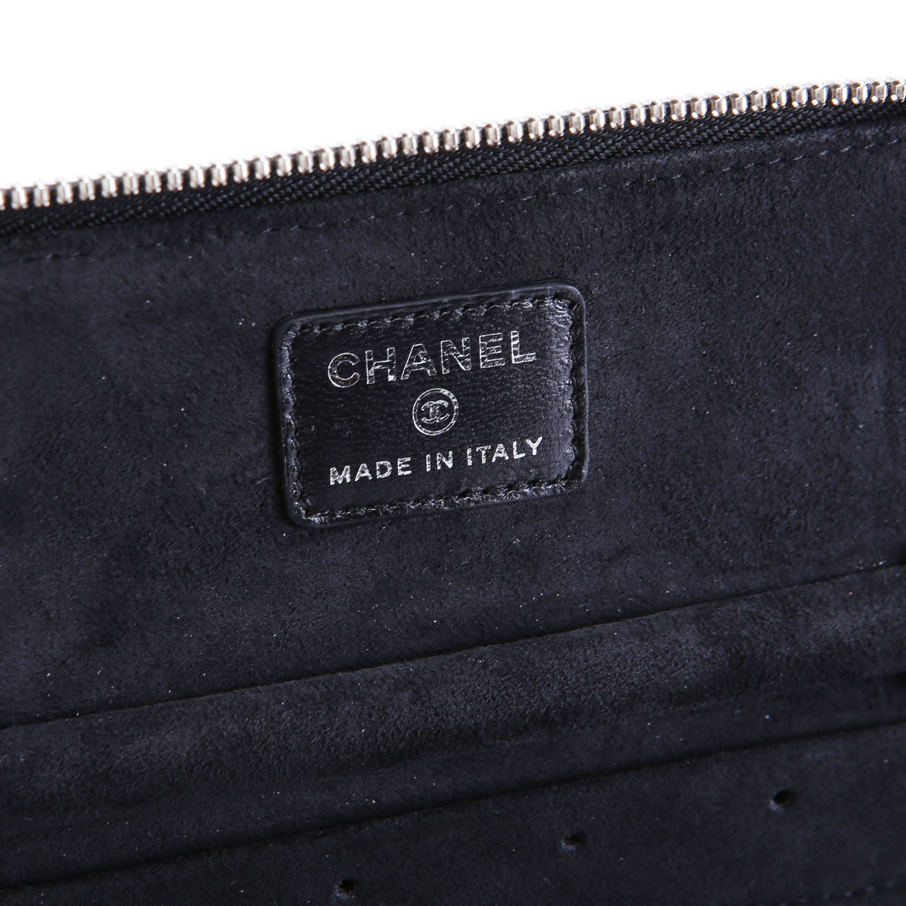 CC Quilted Jewelry Case Lambskin 15M Black