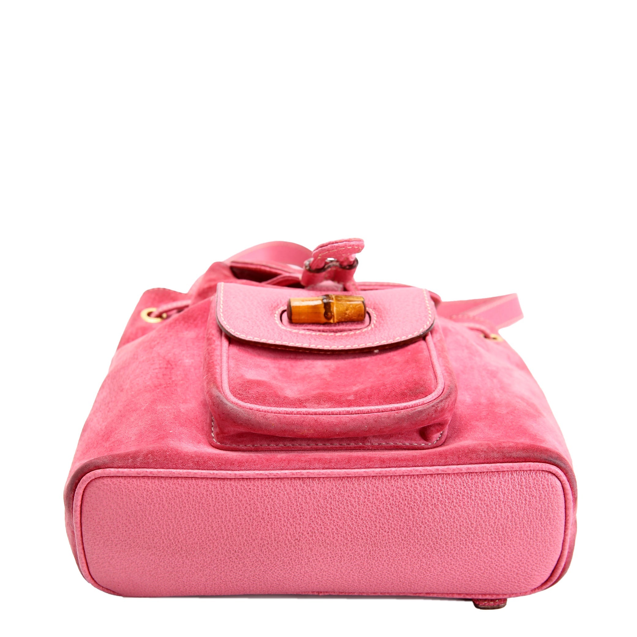 003.2058 Bamboo Suede Leather Backpack Pink