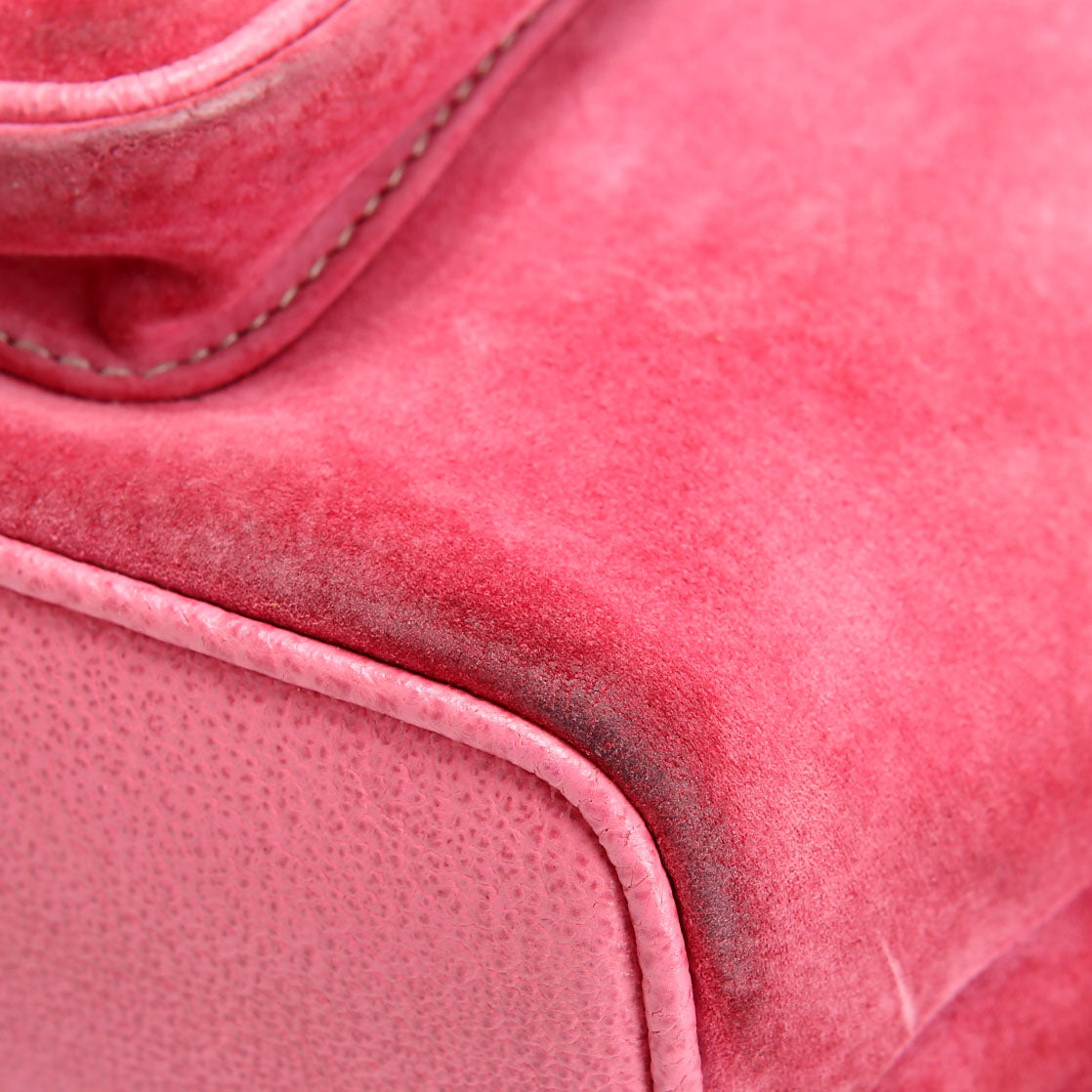 003.2058 Bamboo Suede Leather Backpack Pink