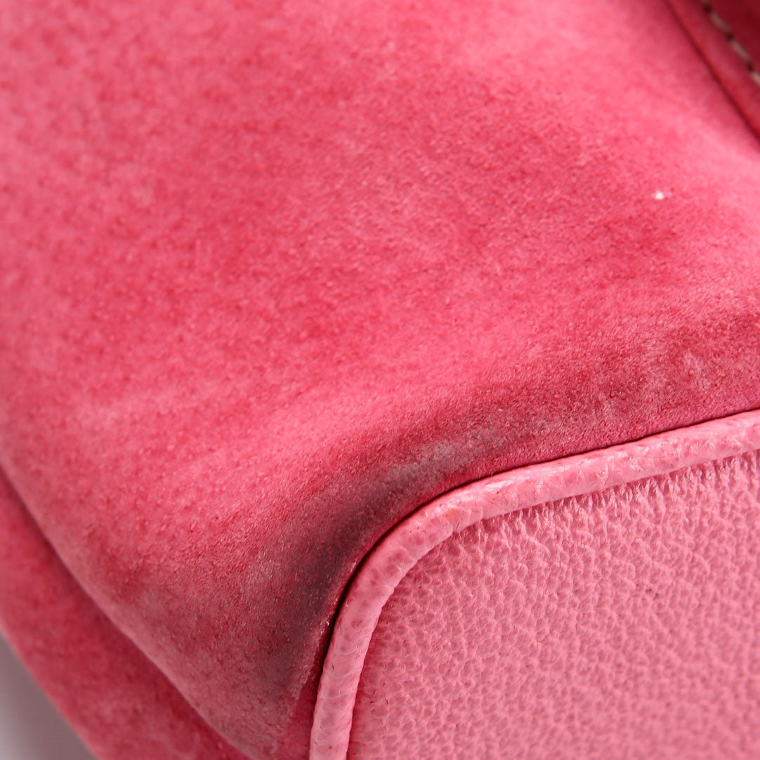 003.2058 Bamboo Suede Leather Backpack Pink
