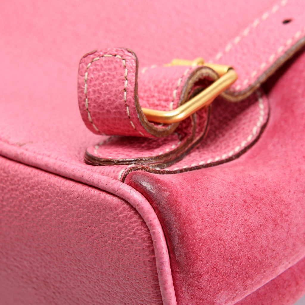 003.2058 Bamboo Suede Leather Backpack Pink