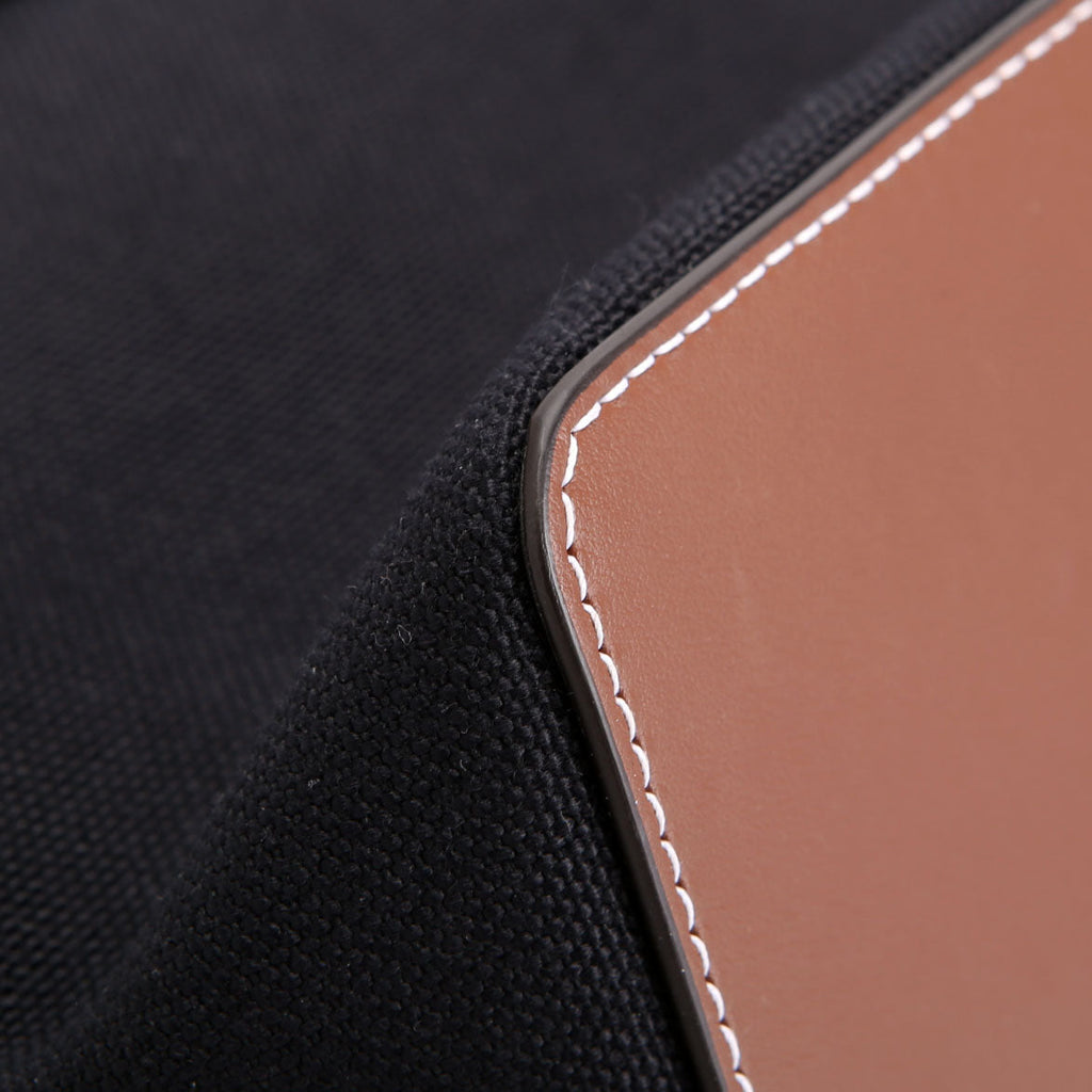 Horseferry Canvas Note Medium Crossbody Black/Brown/White