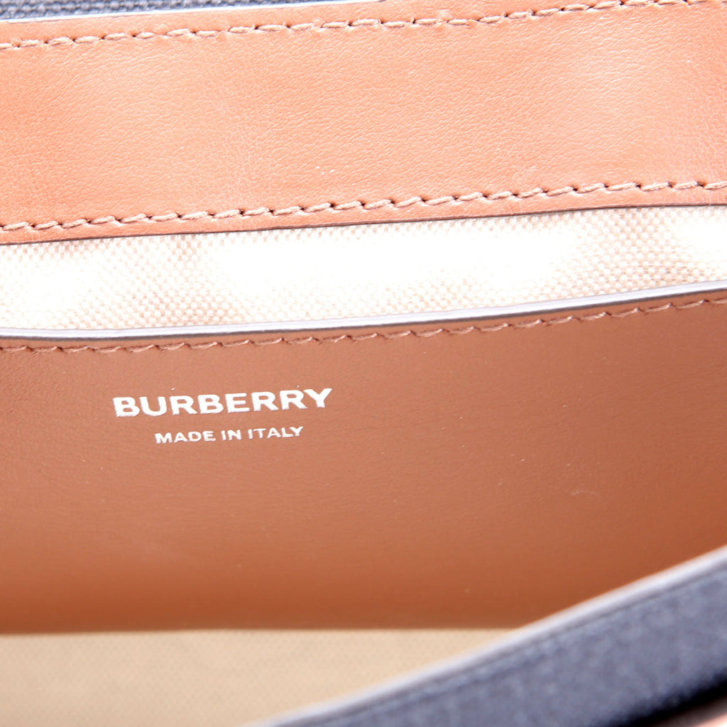 Horseferry Canvas Note Medium Crossbody Black/Brown/White