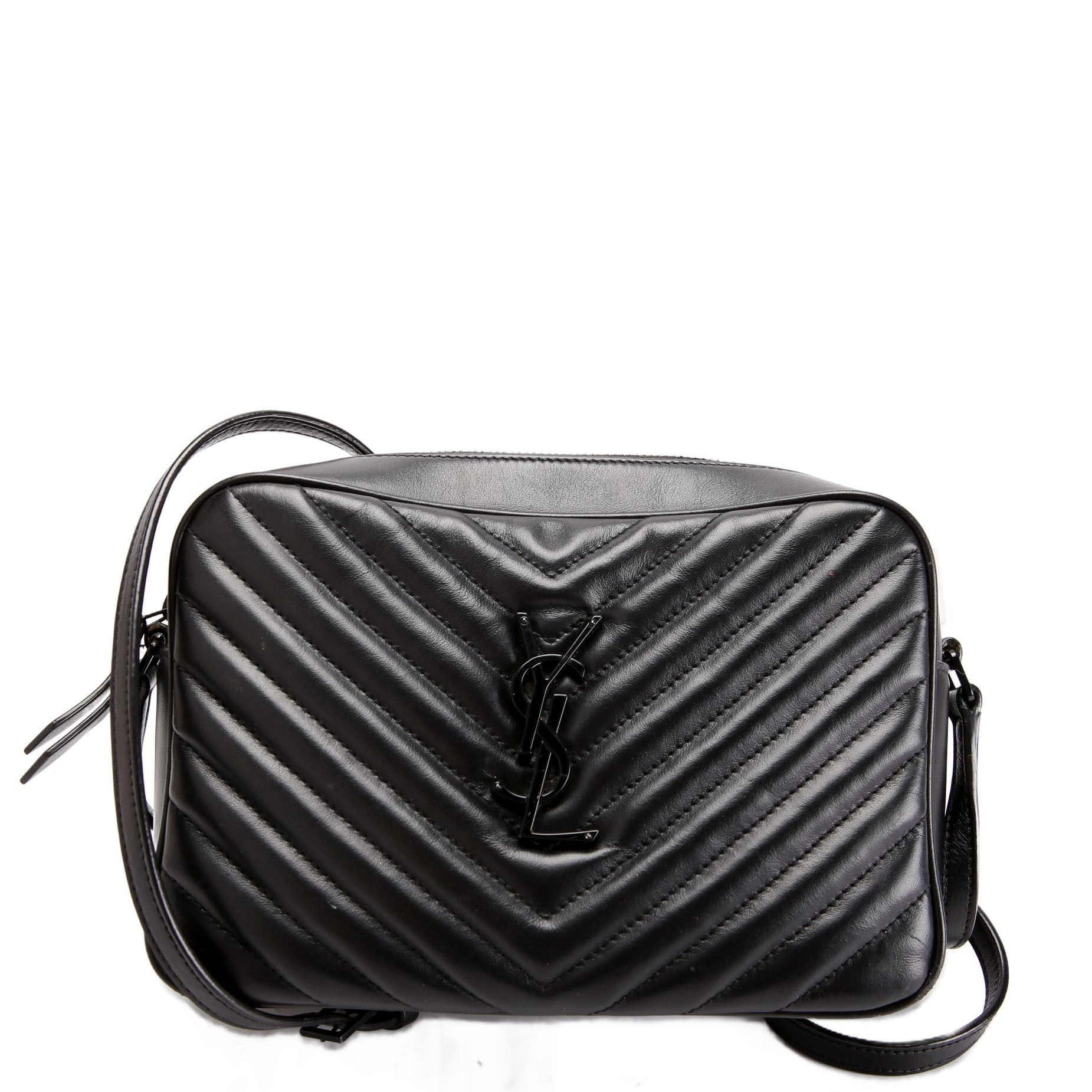 SAINT LAURENT Lou Camera Bag Quilted 612544 Black
