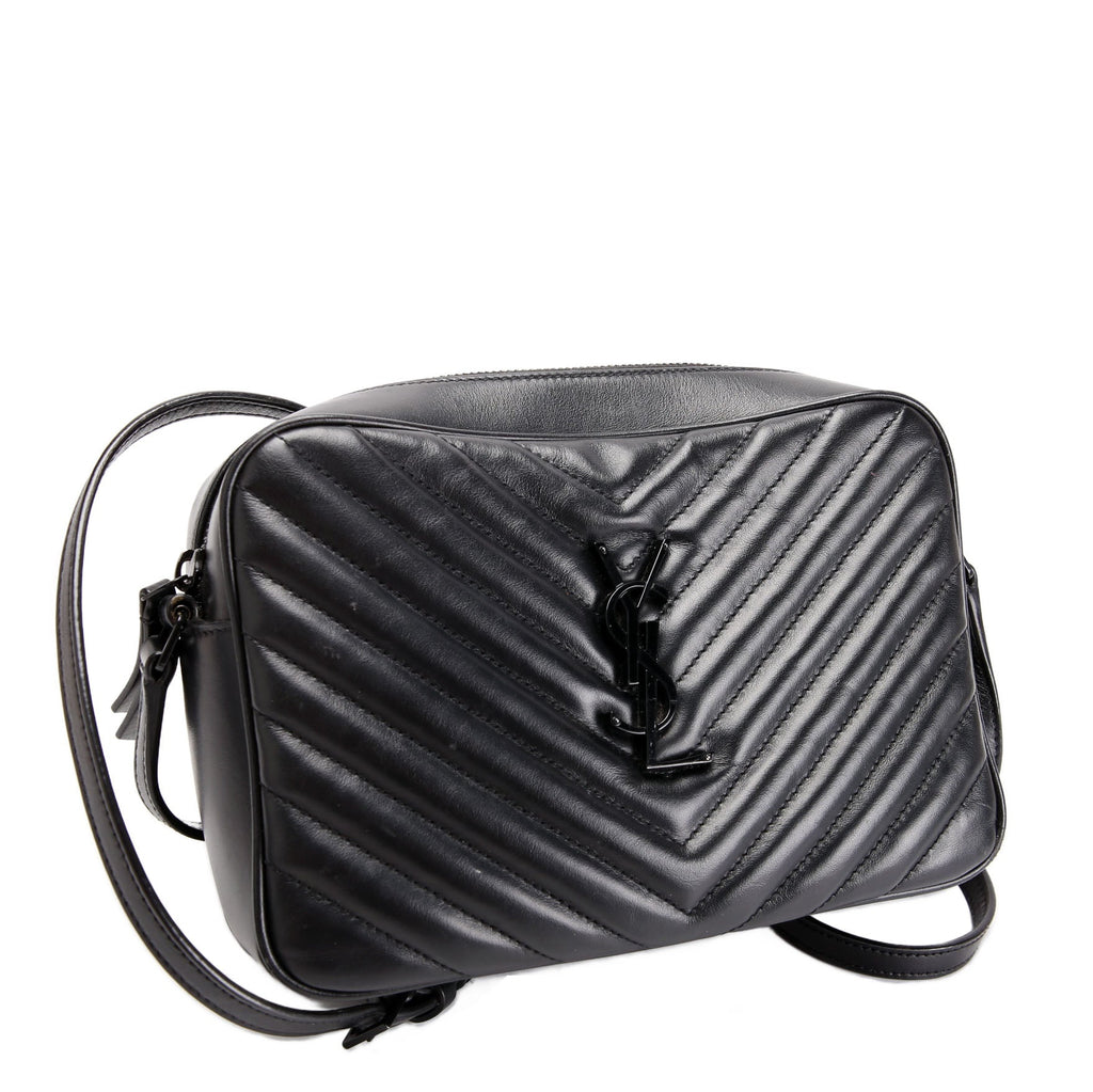 SAINT LAURENT Lou Camera Bag Quilted 612544 Black