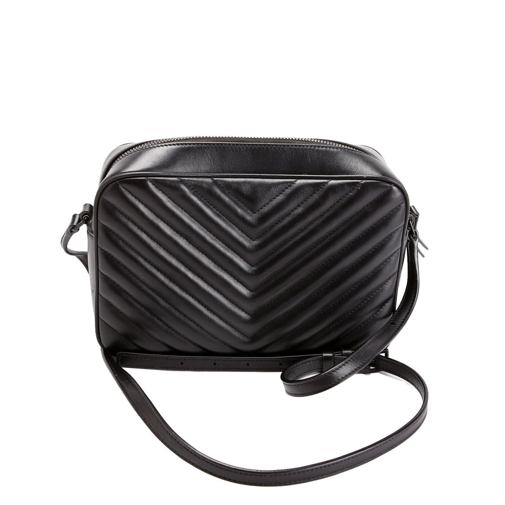 SAINT LAURENT Lou Camera Bag Quilted 612544 Black