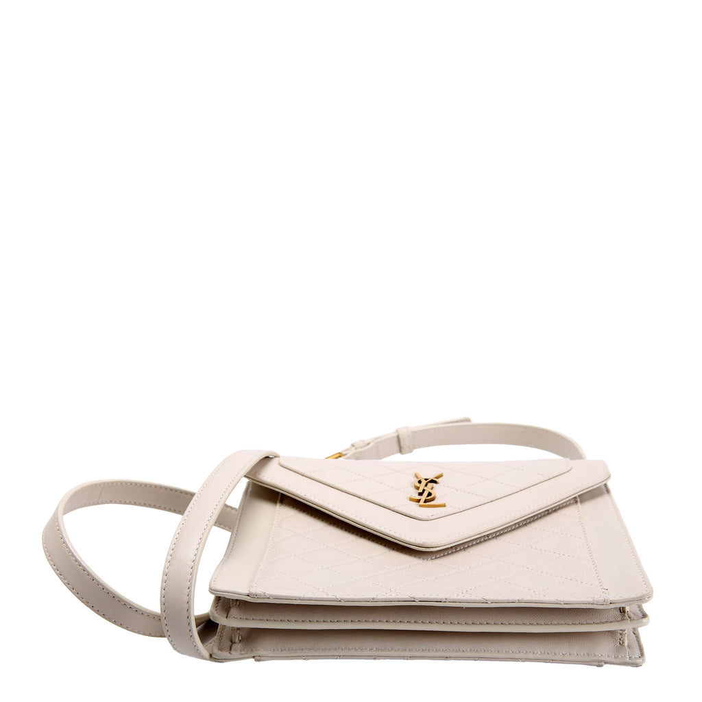 Mini Gaby Shoulder Quilted Lambskin 685574 White/Gold