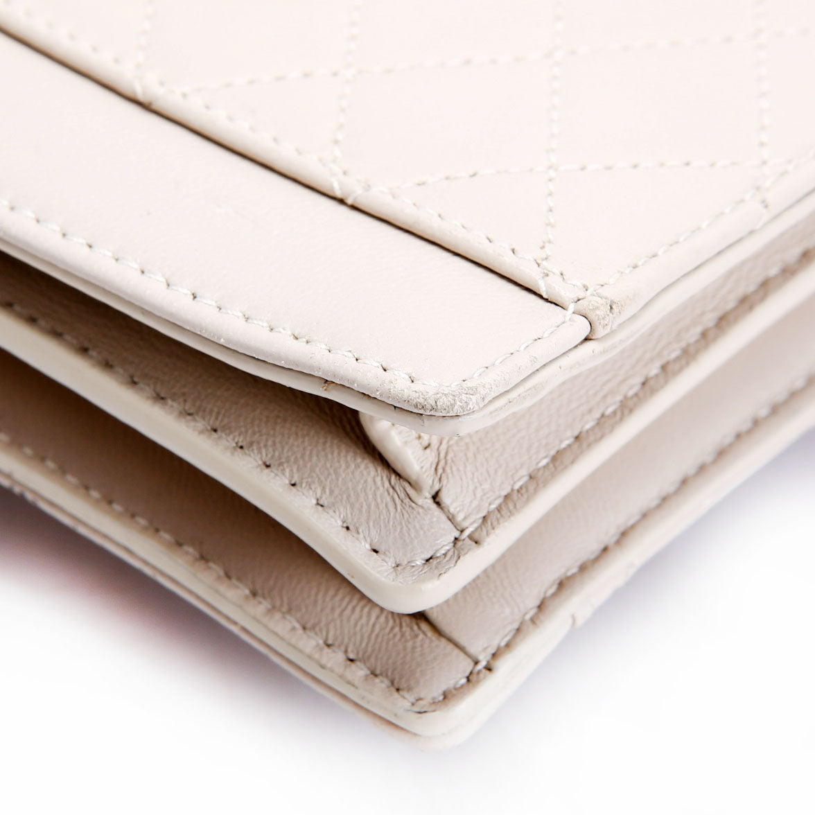 Mini Gaby Shoulder Quilted Lambskin 685574 White/Gold
