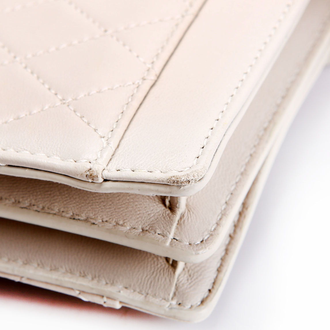 Mini Gaby Shoulder Quilted Lambskin 685574 White/Gold