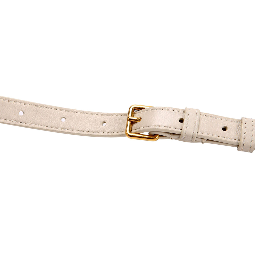 Mini Gaby Shoulder Quilted Lambskin 685574 White/Gold