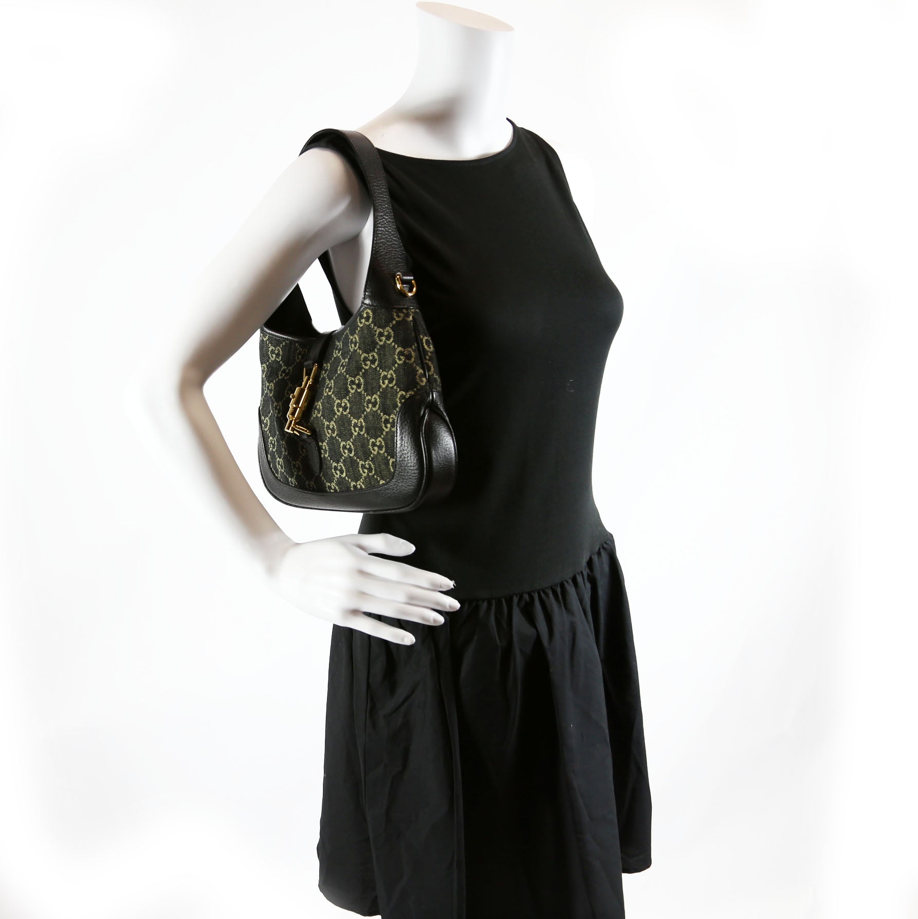 678843 GG Supreme 1961 Jackie Hobo Small Black