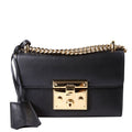 Gucci 409487 Padlock Smooth Leather Black