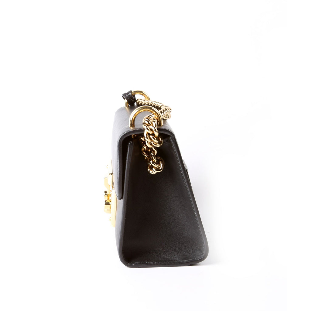 Gucci 409487 Padlock Smooth Leather Black