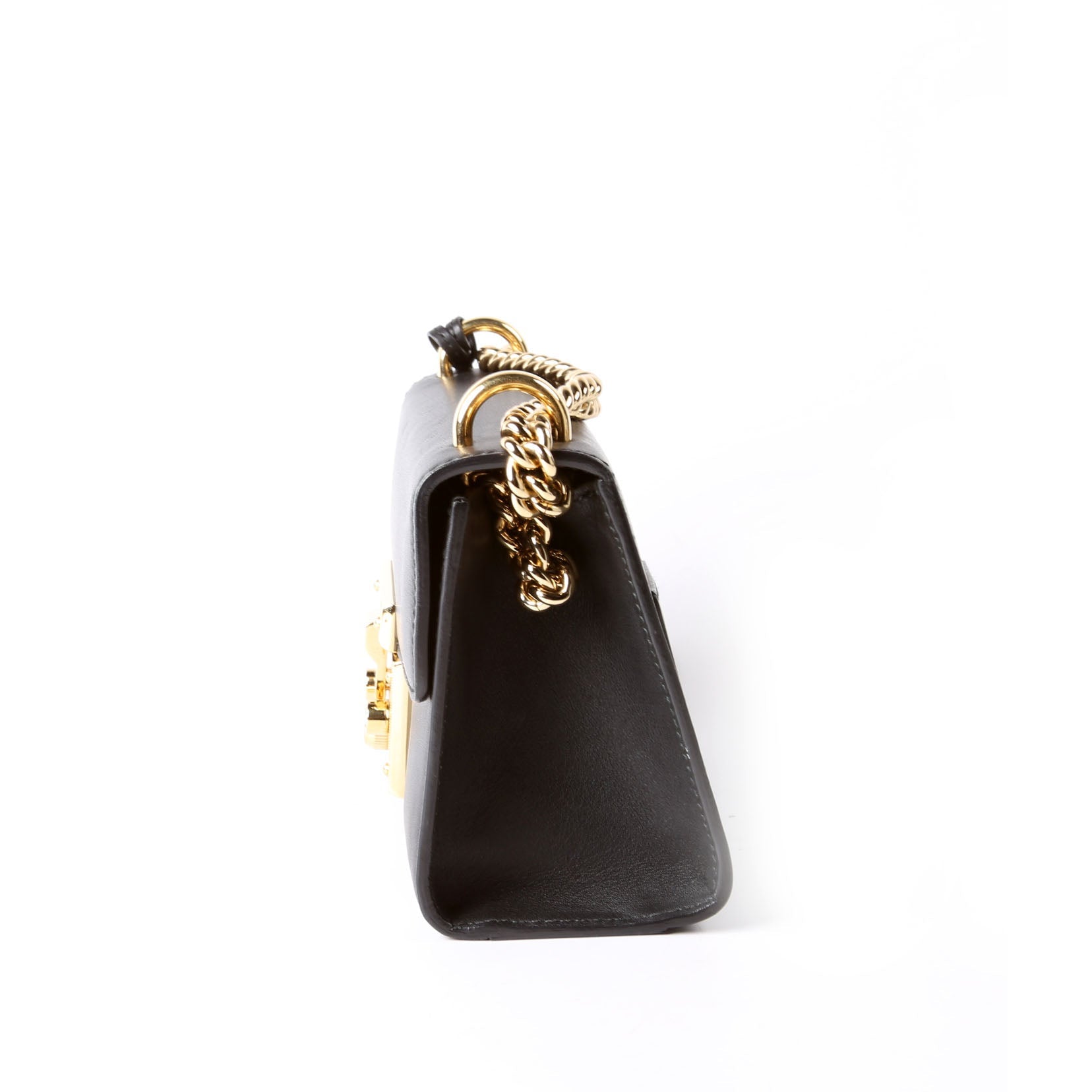 Gucci 409487 Padlock Smooth Leather Black
