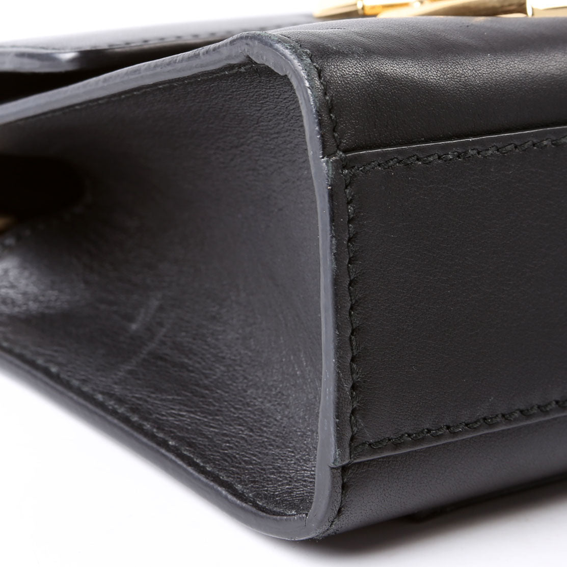 Gucci 409487 Padlock Smooth Leather Black