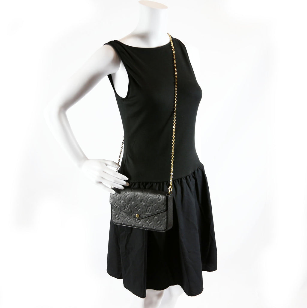 Pochette Felicie Empreinte Black