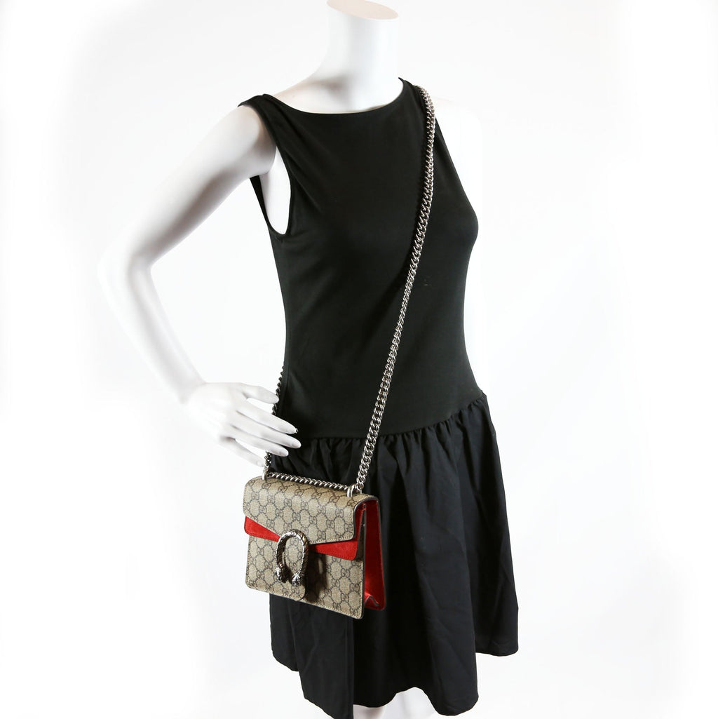 Gucci 421970 Dionysus GG Shoulder Mini Red