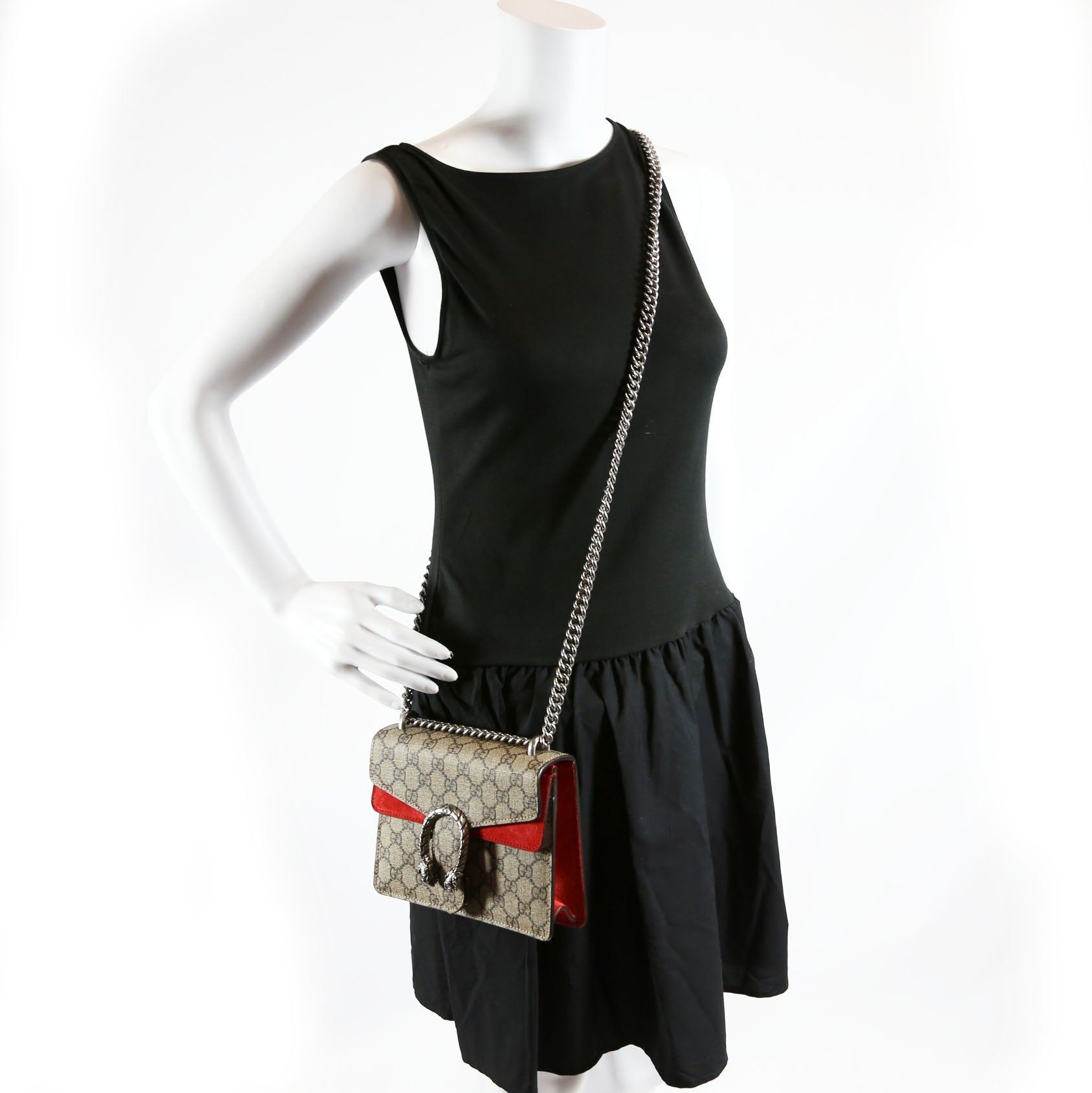 Gucci 421970 Dionysus GG Shoulder Mini Red