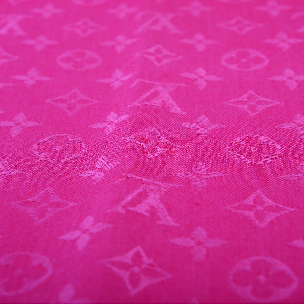 Monogram Shawl Silk/Wool Pink