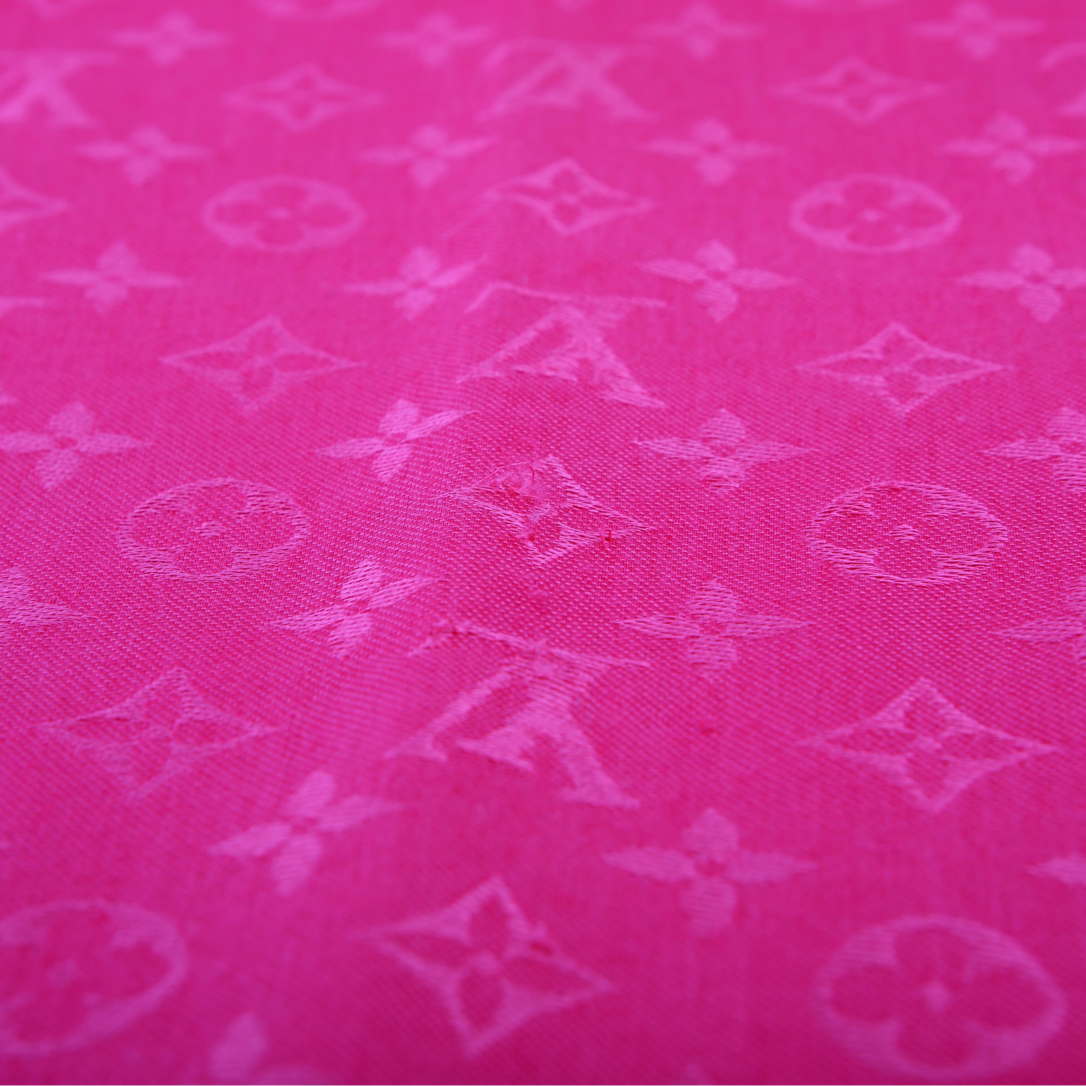 Monogram Shawl Silk/Wool Pink