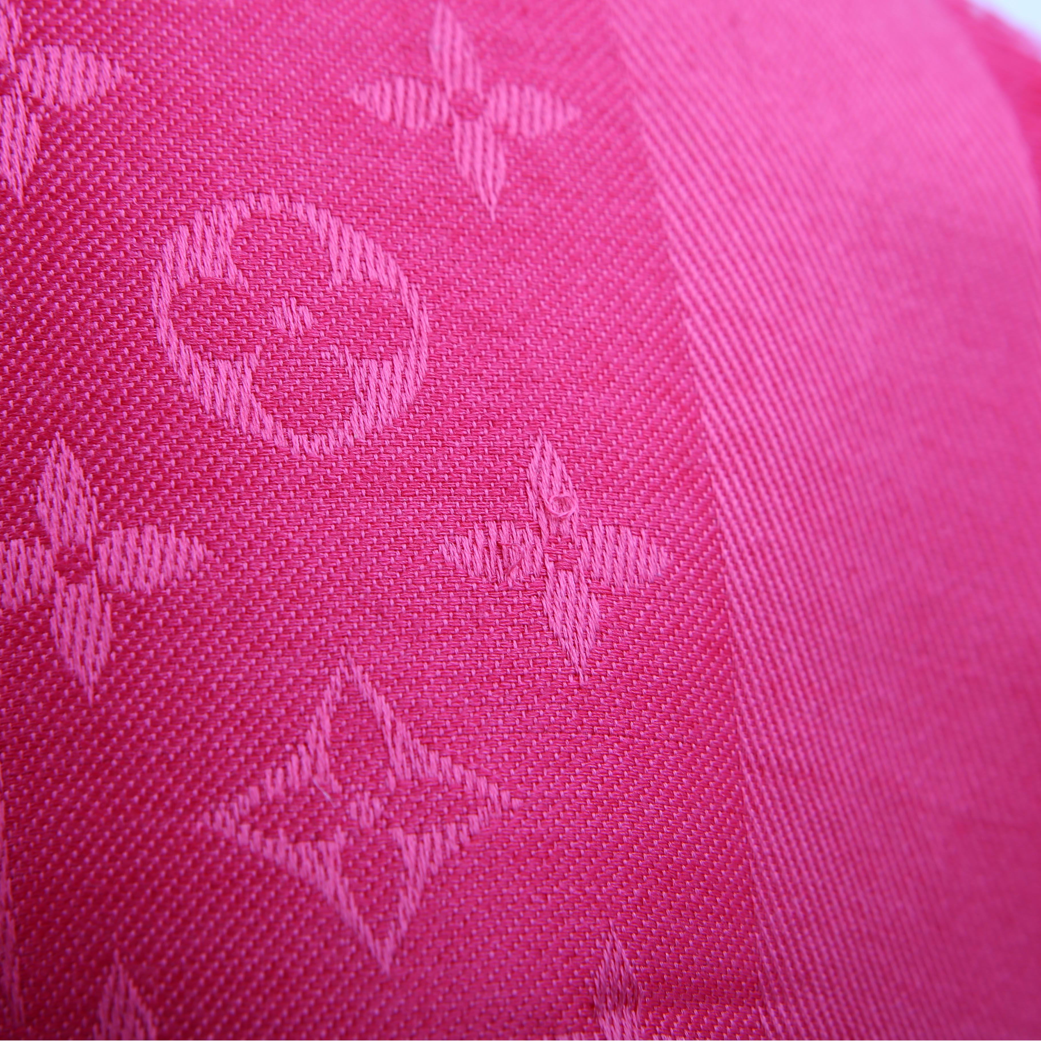 Monogram Shawl Silk/Wool Pink
